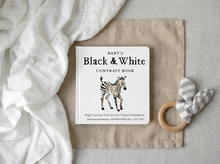 Load image into Gallery viewer, Black and White Contrast Book for Baby