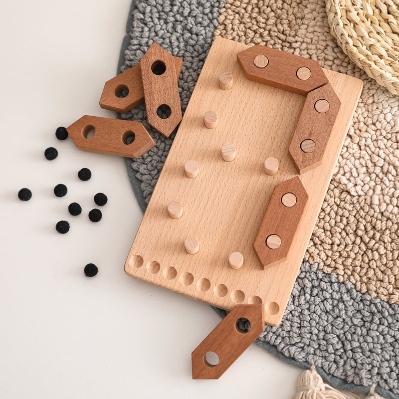 Wooden Number Construction Board