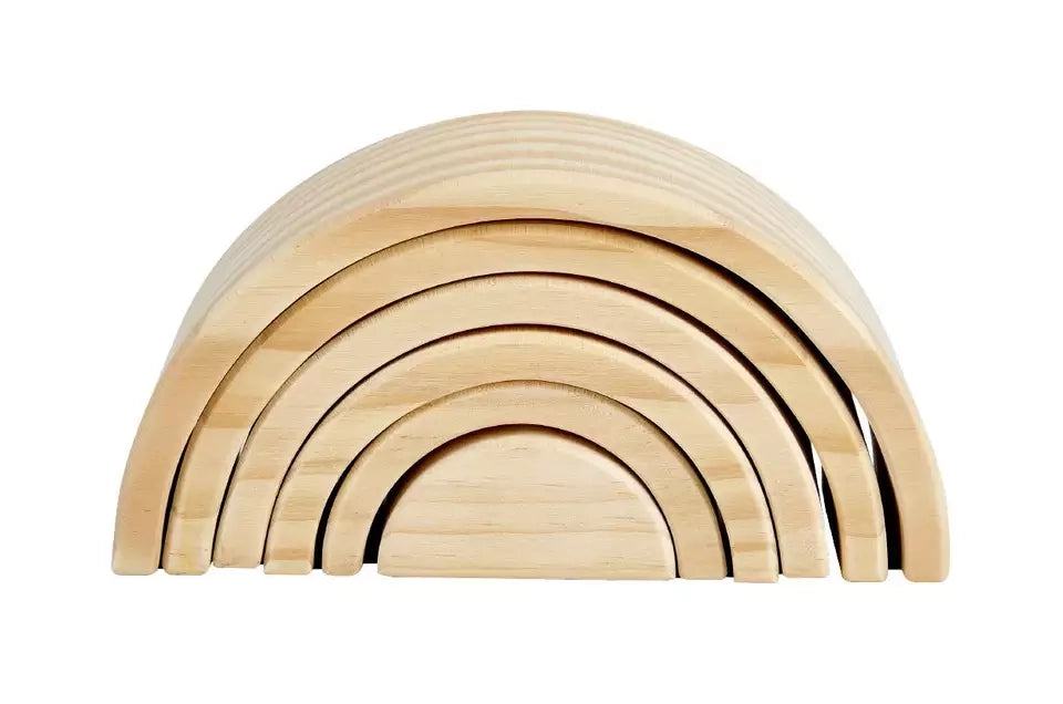 6-Piece Stacking Rainbow in Natural Color