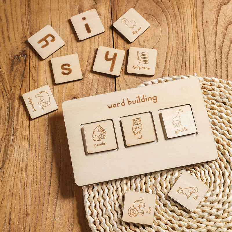 Wooden 3-Letter Word Board
