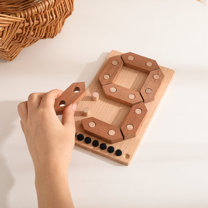 Wooden Number Construction Board