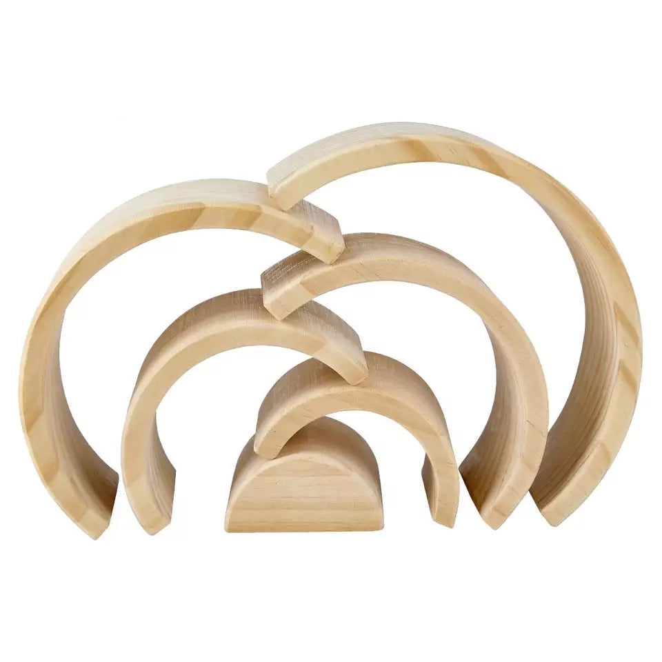 6-Piece Stacking Rainbow in Natural Color