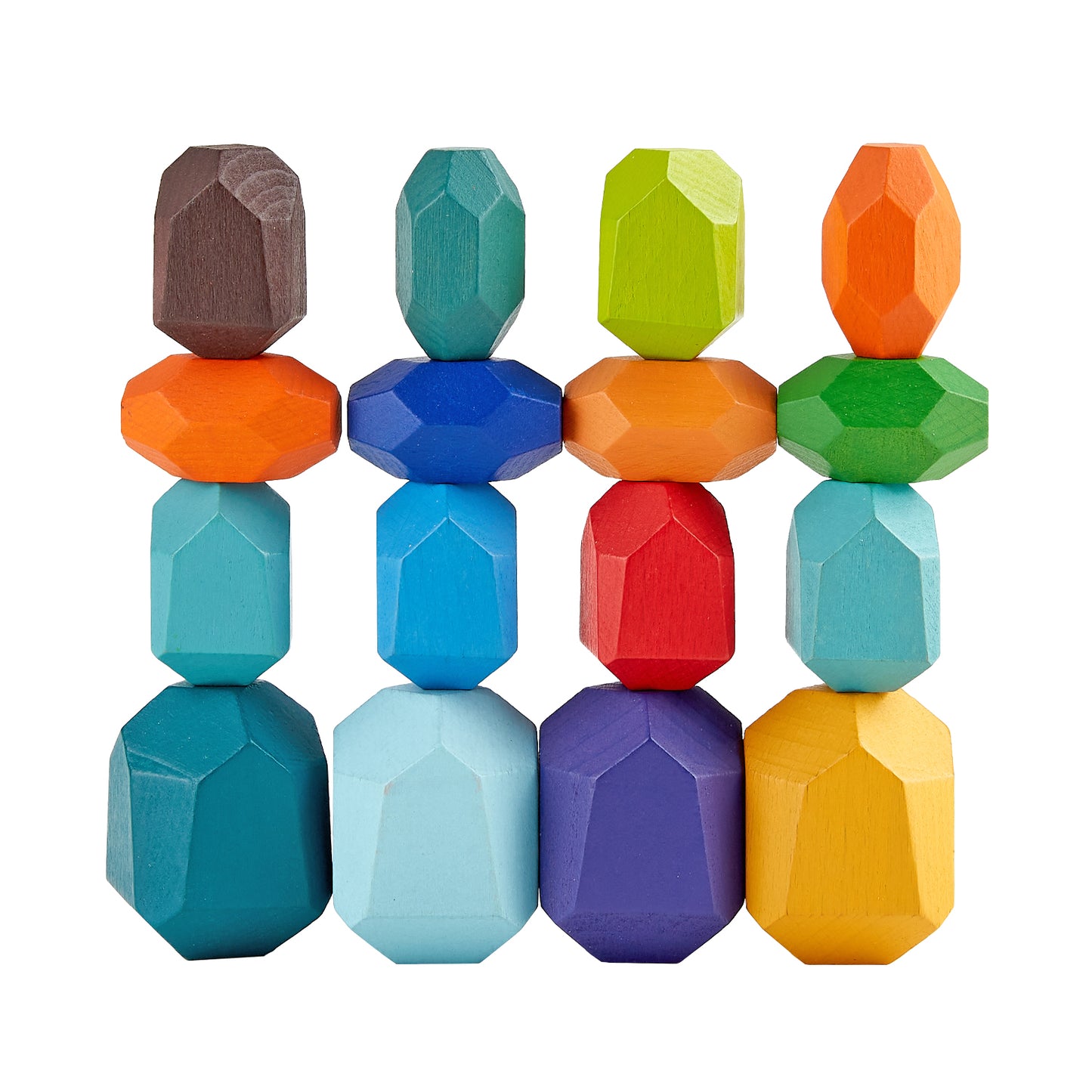 16-Piece Stacking Wooden Boulders