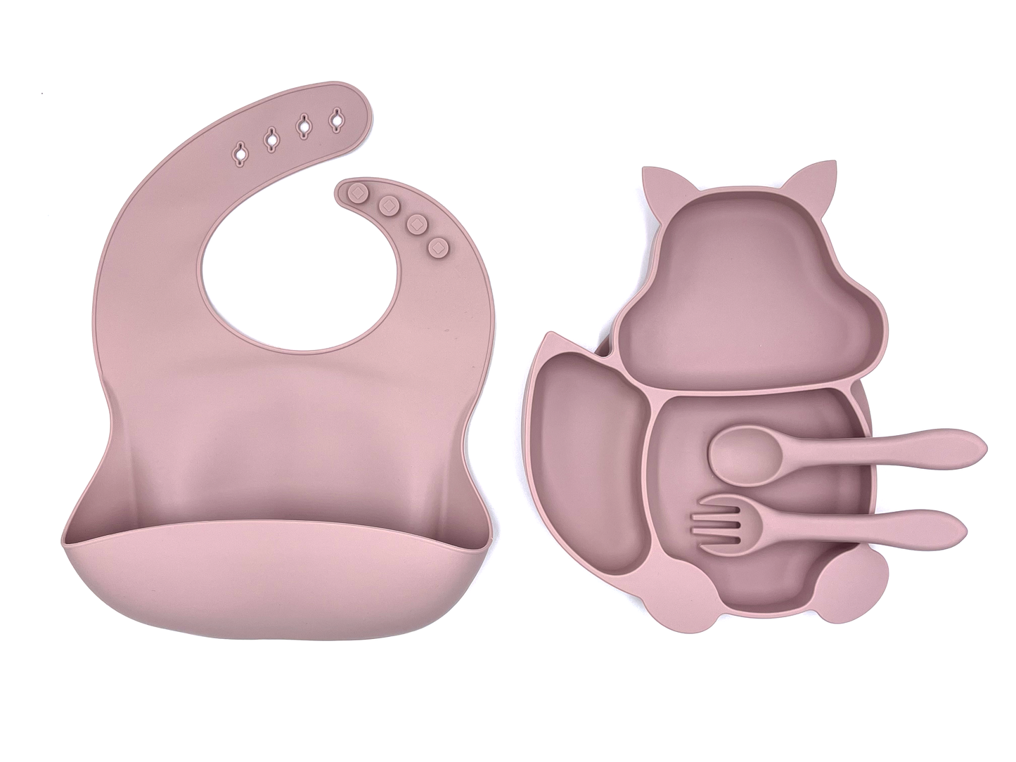 Baby Feeding Set (with bib, plate and spoon/fork)