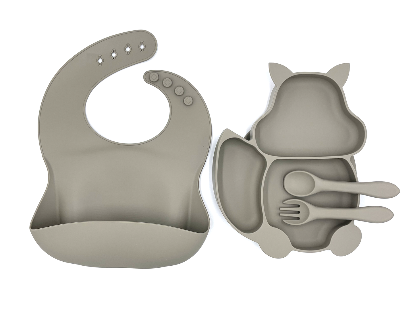 Baby Feeding Set (with bib, plate and spoon/fork)