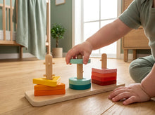 Load image into Gallery viewer, Twist and Pivot Stacking and Sorting Toy for Toddlers
