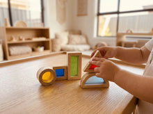 Load image into Gallery viewer, 6-Piece Shape Blocks with Colored Acrylics
