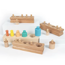 Load image into Gallery viewer, Montessori Colored Cylinder Blocks

