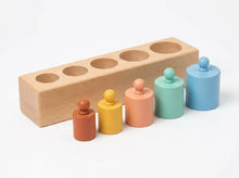 Load image into Gallery viewer, Montessori Colored Cylinder Blocks
