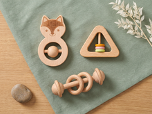 Load image into Gallery viewer, 3-Piece Wooden Rattle Set
