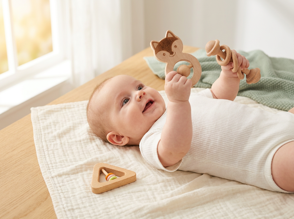 3-Piece Wooden Rattle Set