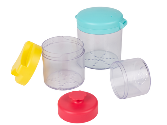 Montessori-Inspired Grip Canisters with Lid