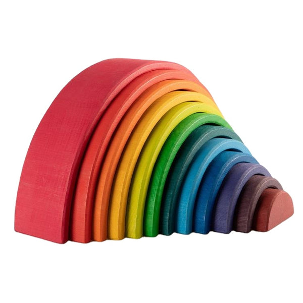 Orders 12 piece wooden rainbow