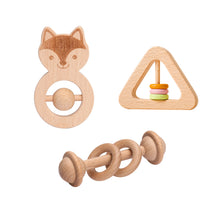 Load image into Gallery viewer, 3-Piece Wooden Rattle Set
