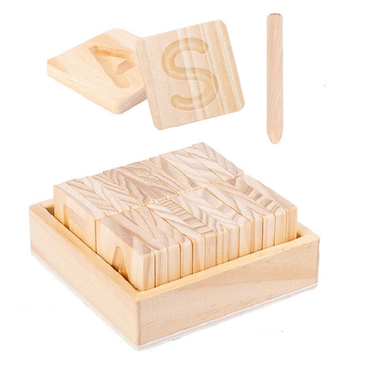 Alphabet Writing Practice Wooden Chips