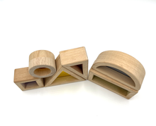 Load image into Gallery viewer, 6-Piece Shape Blocks with Colored Acrylics
