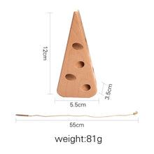 Load image into Gallery viewer, Wooden Cheese Threading Toy

