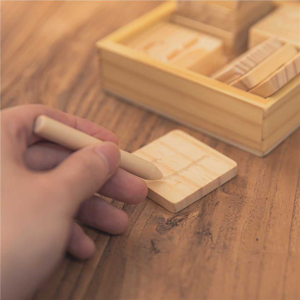 Alphabet Writing Practice Wooden Chips