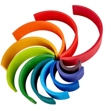 Load image into Gallery viewer, 12-Piece Wooden Rainbow Stacker
