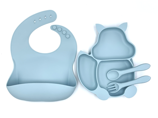 Baby Feeding Set (with bib, plate and spoon/fork)